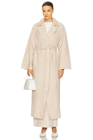 by Marianna Kofi Suede Trench Coat L'Academie