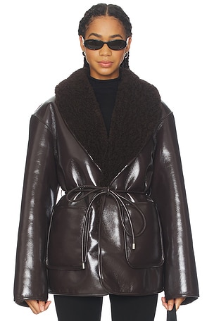 By Marianna Neriah Reversible Faux Leather Jacket L'Academie