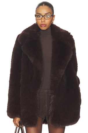 by Marianna Gamine Faux Fur Jacket L'Academie