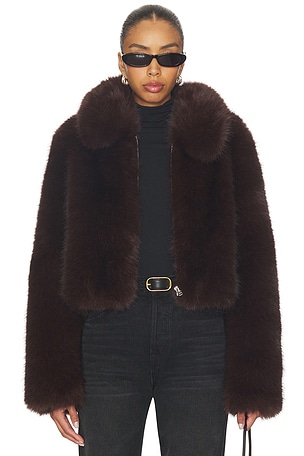by Marianna Savoie Faux Fur Jacket L'Academie