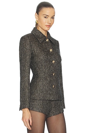 L'Academie by Marianna Rita Jacket in Black,Gold. Size XXS. Also