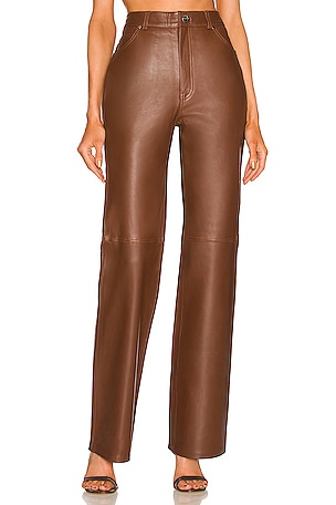 Mila Leather Boot Cut Pant L'Academie