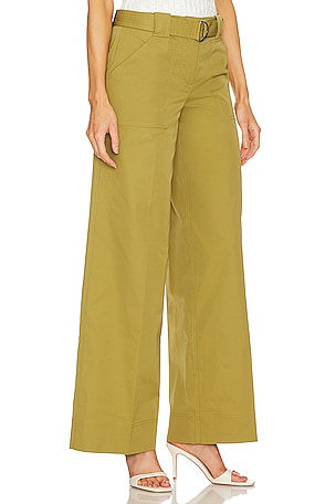 L'Academie Kjera Belted Pant in Olive