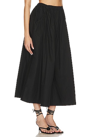 L'Academie Arman Midi Skirt in Black