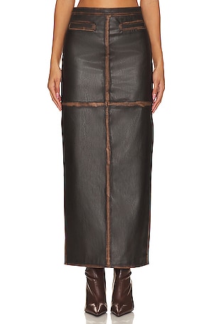 Bo Faux Leather Maxi Skirt L'Academie