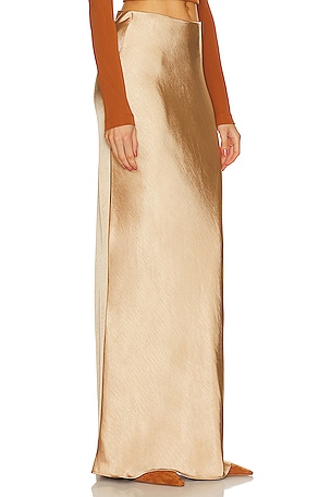 L'Academie Emmeline Maxi Skirt in Beige