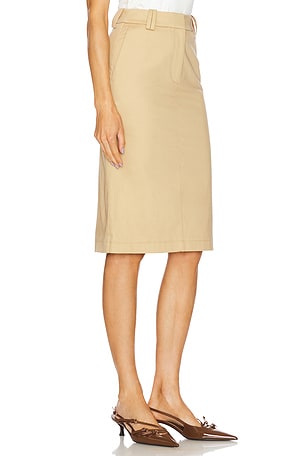 L'Academie by Marianna Provins Midi Skirt in Tan