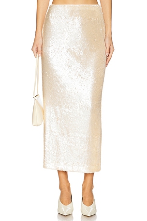 by Marianna Ceci Sequin Midi Skirt L'Academie