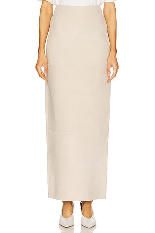 by Marianna Kofi Suede Maxi Skirt L'Academie