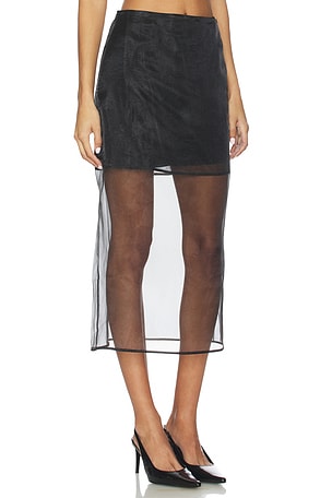 L'Academie by Marianna Blaire Midi Skirt in Black. Size XXS. Also