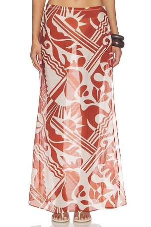L'Academie Caila Maxi Skirt in Multi