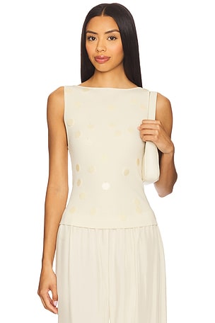 by Marianna Juliene Matte Paillette Top L'Academie