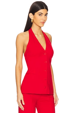 L'Academie by Marianna Kain Vest Top in Red