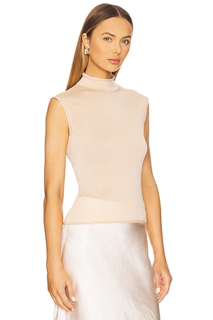 L'Academie by Marianna Camryn Sheer Knit Top in Blush
