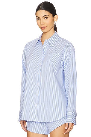 L'Academie Rosalyn Button Down Shirt in Baby Blue