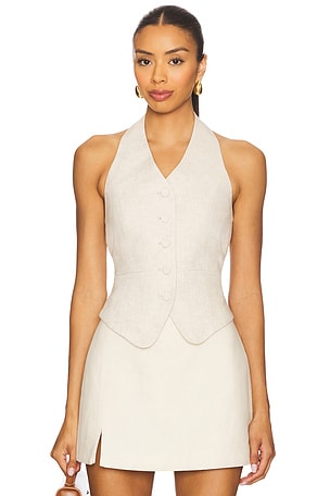 by Marianna Uma Linen Top L'Academie