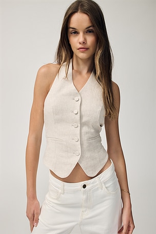by Marianna Uma Linen Top L'Academie