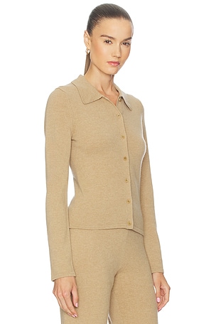 L'Academie by Marianna Berke Button Down Top in Brown