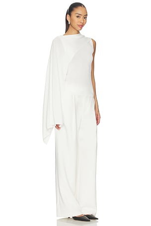 L'Academie by Marianna Nasim Knit Cape Top in Ivory