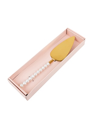 Lepel Club Pearl Cake Server in Metallic Gold