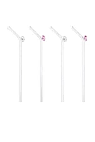 Lepel Club Set Of Bow Straws in Neutral