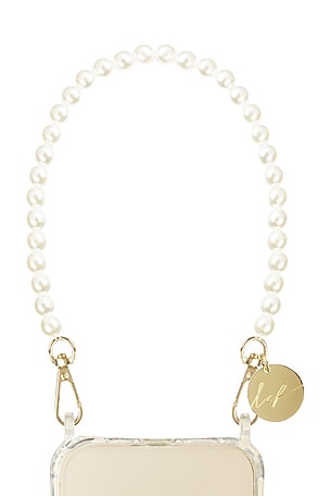 La Coque Francaise Agathe Iphone Case Chain in Ivory