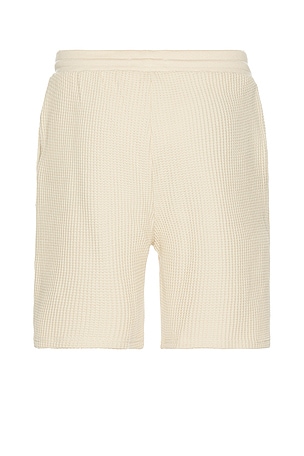 Les Deux Otto Waffle Jersey Shorts in White