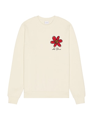 Les Deux Flower Basket Sweatshirt in Cream