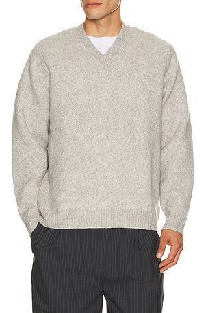 Melange V-neck Knit Sweater Les Deux