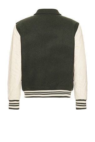 Les Deux Les Deux Varsity Wool Jacket in Green