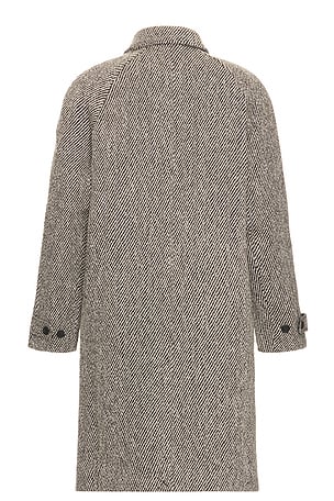 Les Deux Michael Twill Wool Coat in Grey