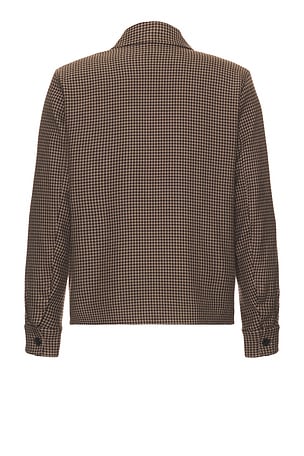 Les Deux Como Coach Houndstooth Jacket in Brown