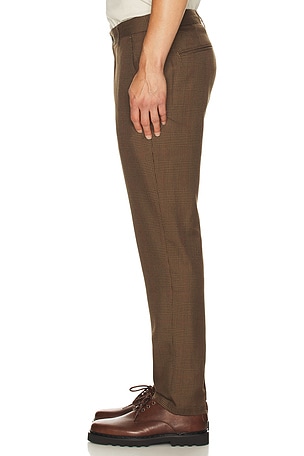 Les Deux Como Reg Houndstooth Suit Pants in Brown