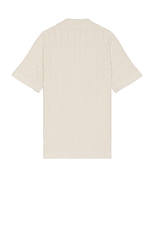 Les Deux Garrett Knitted Shirt in White