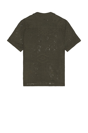 Les Deux Hector Lace Shirt in Army