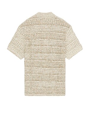 Les Deux Elvin Structure Knitted Shirt in Grey
