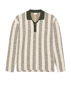 Bowie Jacquard Jersey Long Sleeve Polo Les Deux