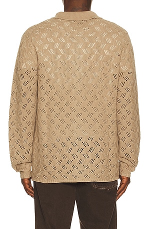 Les Deux Eloi Knit Shirt in Brown