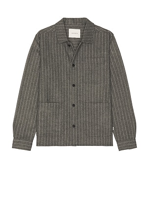 Layton Pinstripe Mouline Overshirt Les Deux