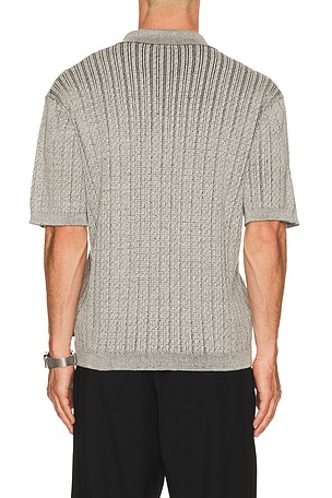 Les Deux Evan Knitted Shirt in Grey