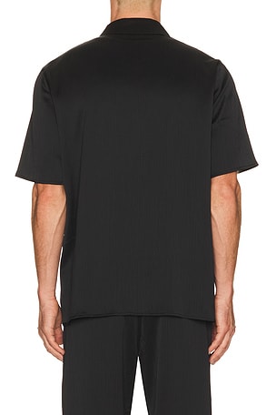 Les Deux Hector Plisse Shirt in Black