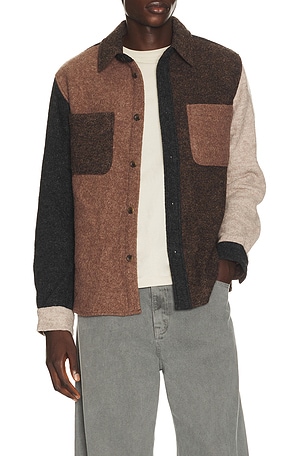 Wool Colourblock Overshirt Les Deux