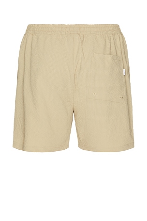 Les Deux Stan Seersucker Swim Shorts in Cream