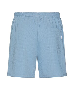 Les Deux Stan Seersucker Swim Shorts in Baby Blue