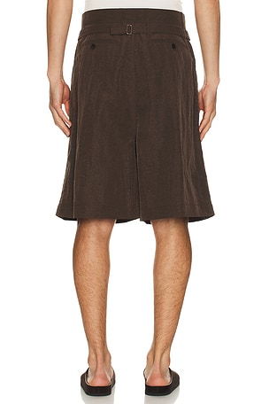 Le17Septembre Adjustable Bermuda Shorts en Marron