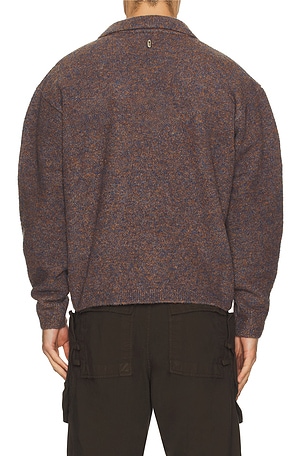 Le17Septembre Boucle Button Down Cardigan in Purple