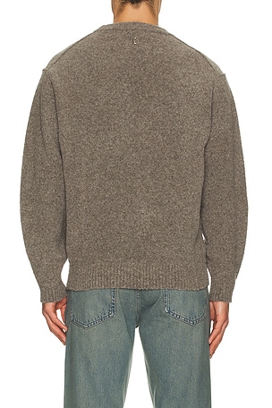 Le17Septembre Boucle Reverse Seam Pullover in Grey