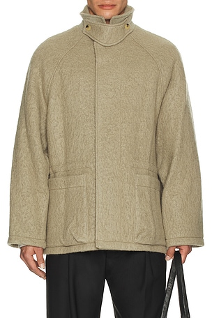 Le17Septembre Wool Hunting Half Coat in Grey