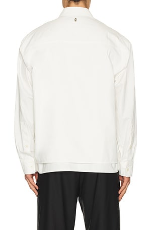 Le17Septembre Double Layered Cotton Shirt in White