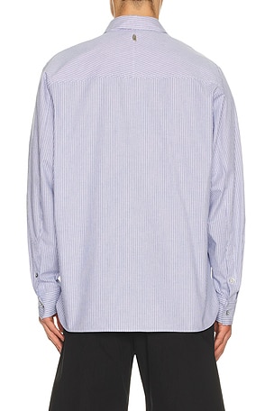 Le17Septembre Printed Striped Shirt in Blue. Size 52. Also